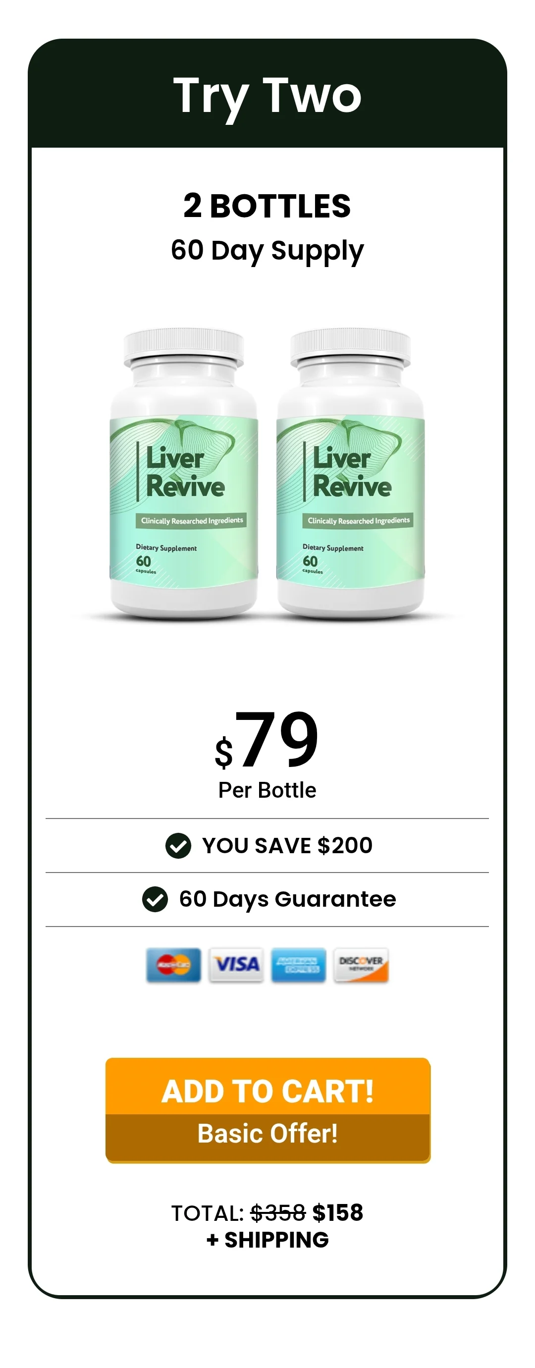 Liver Revive™ 2 bottles pricing